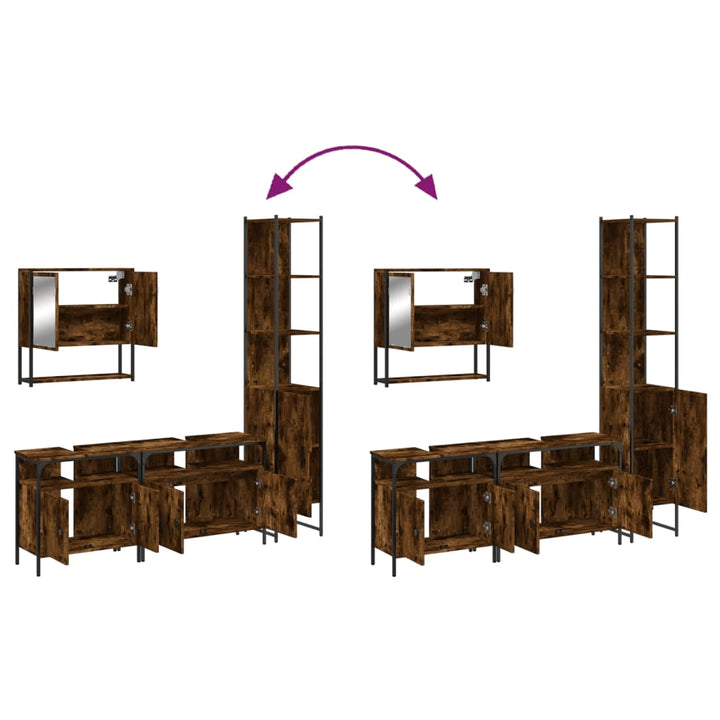 4-Tlg. Badmöbel-Set Holzwerkstoff