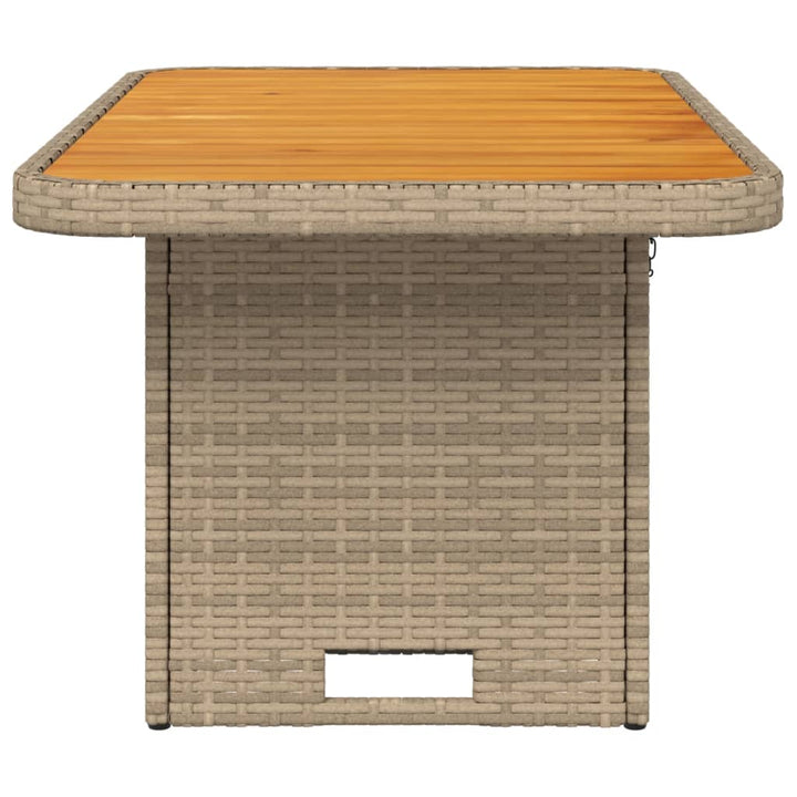 Gartentisch Poly Rattan Und Akazienholz