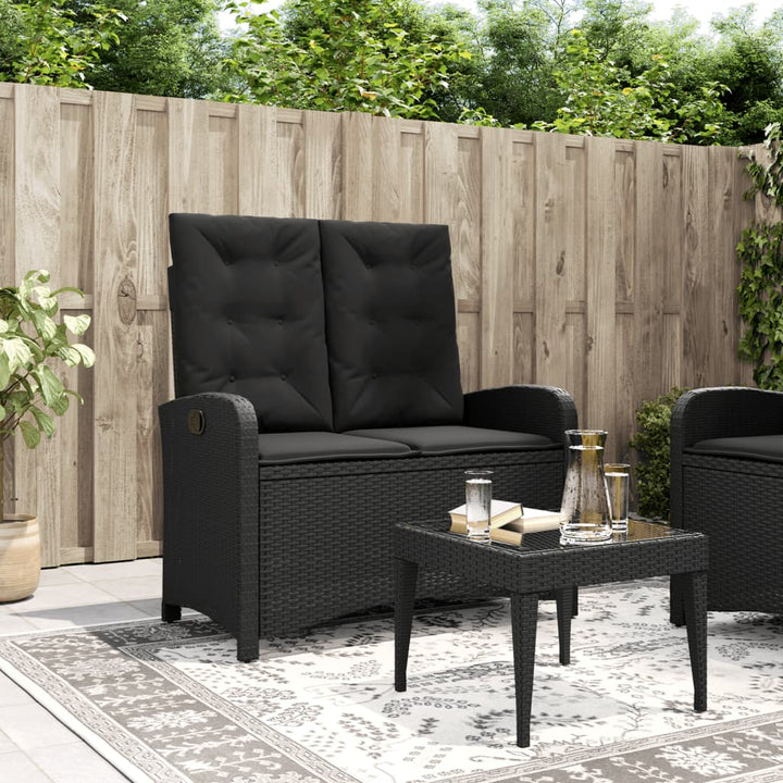 Gartenbank Verstellbar Mit Kissen Poly Rattan