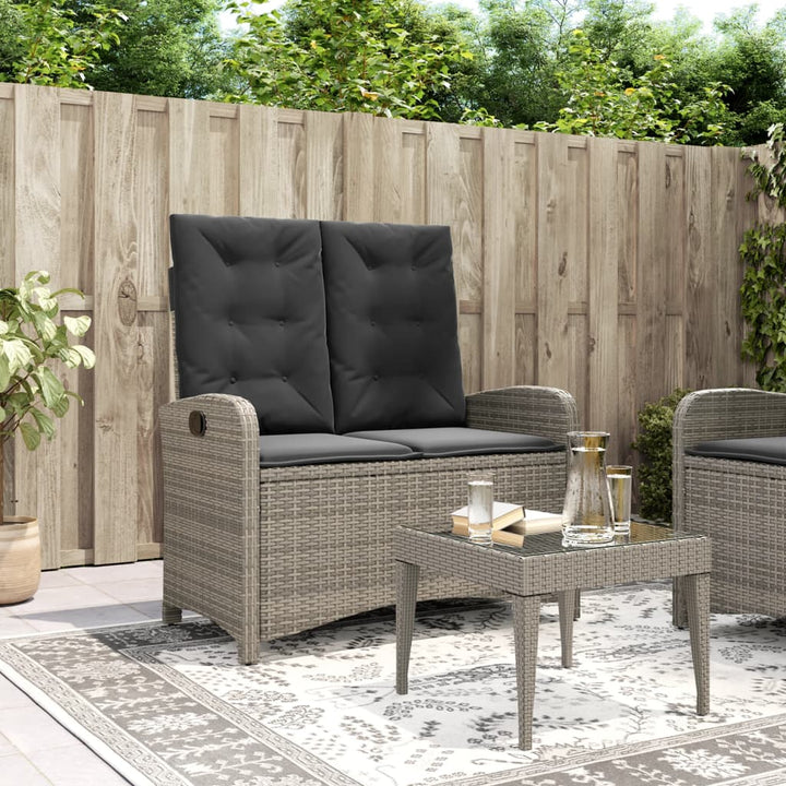 Gartenbank Verstellbar Mit Kissen Poly Rattan