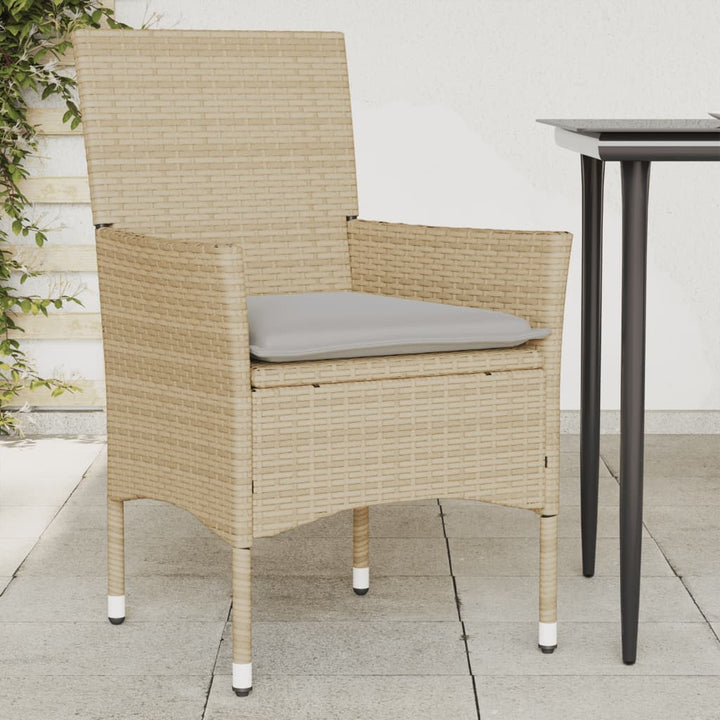 Gartenstühle Mit Kissen 2 Stk. Poly Rattan