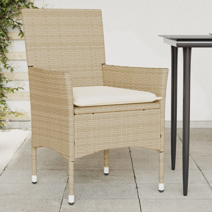 Gartenstühle Mit Kissen 2 Stk. Poly Rattan