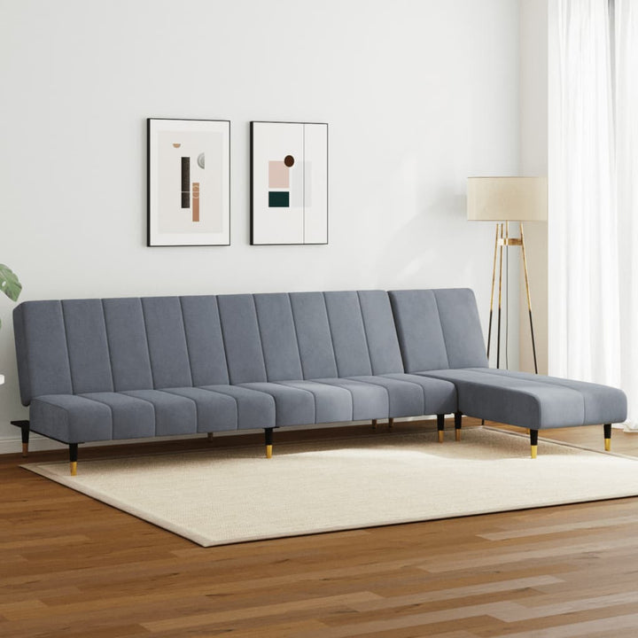 Schlafsofa In L-Form 275X140X70 Cm Samt