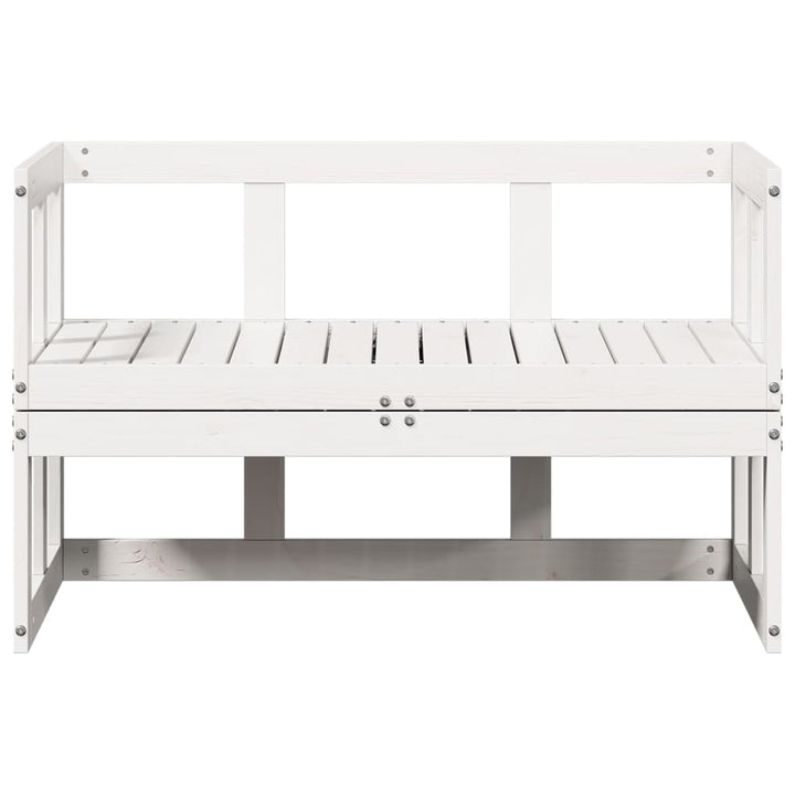 2-In-1 Gartensofa Verlängerbar Massivholz Kiefer