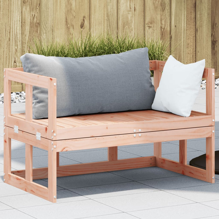 2-In-1 Gartensofa Verlängerbar Massivholz Kiefer