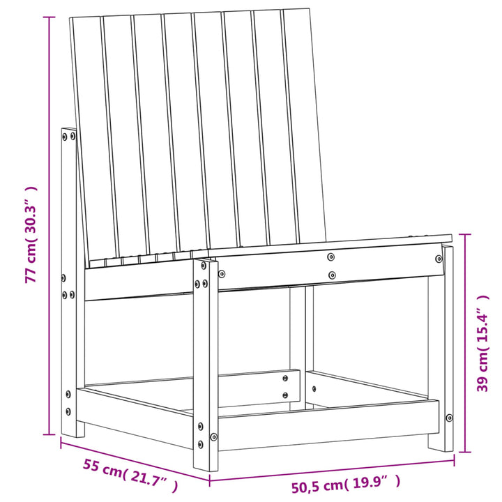 3-Tlg. Garten-Lounge-Set Massivholz Douglasie