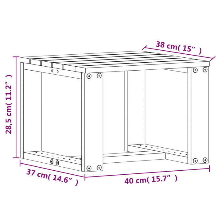 3-Tlg. Garten-Lounge-Set Massivholz Kiefer