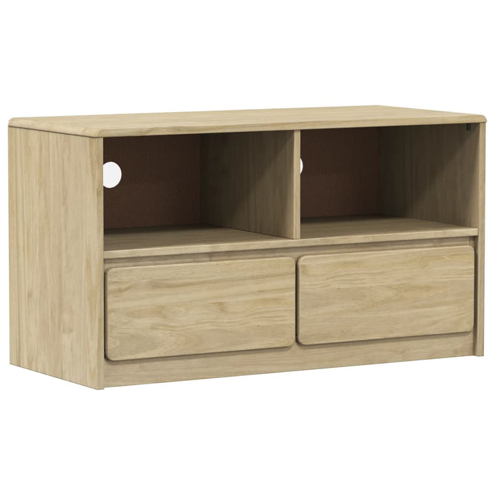 Tv-Schrank Sauda Eiche-Optik 99X43X55 Cm Massivholz Kiefer