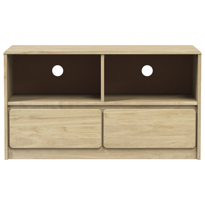 Tv-Schrank Sauda Eiche-Optik 99X43X55 Cm Massivholz Kiefer