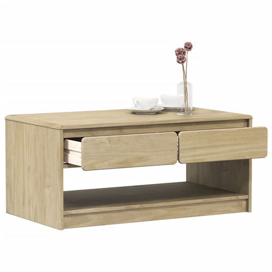 Couchtisch Sauda Eiche-Optik 99X55X45 Cm Massivholz Kiefer