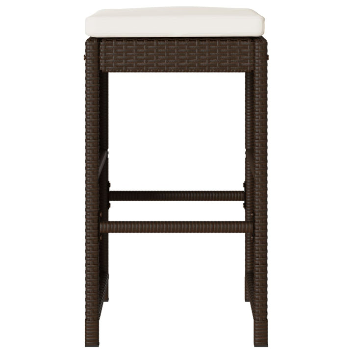 Garten-Barhocker Mit Kissen 4 Stk. Poly Rattan