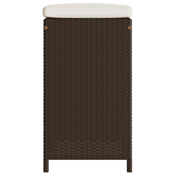 Garten-Barhocker Mit Kissen 4 Stk. Poly Rattan