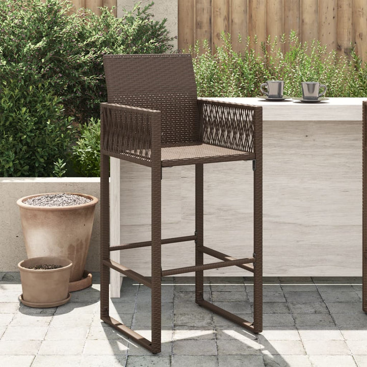 Garten-Barhocker 2 Stk. Poly Rattan