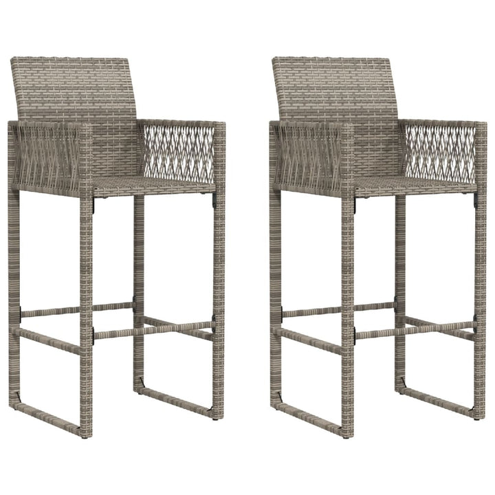 Garten-Barhocker 2 Stk. Poly Rattan