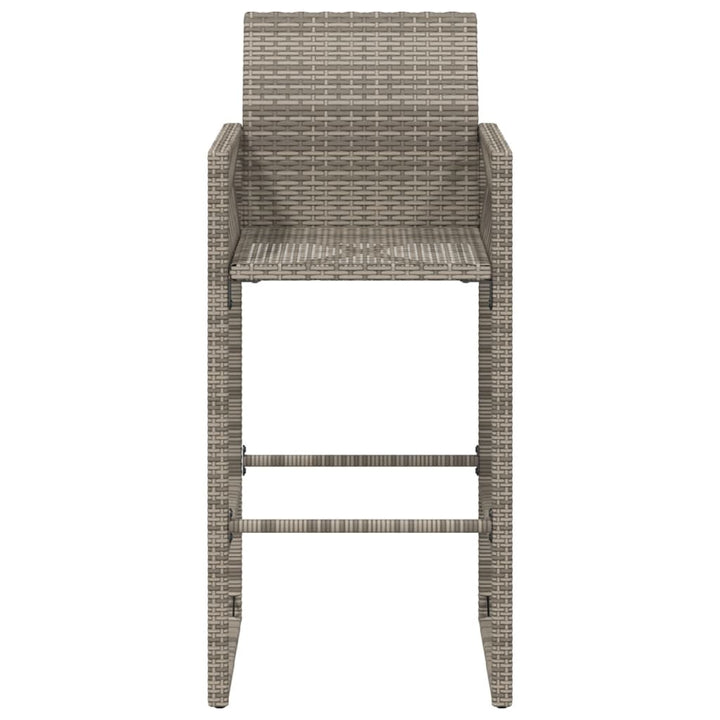 Garten-Barhocker 2 Stk. Poly Rattan