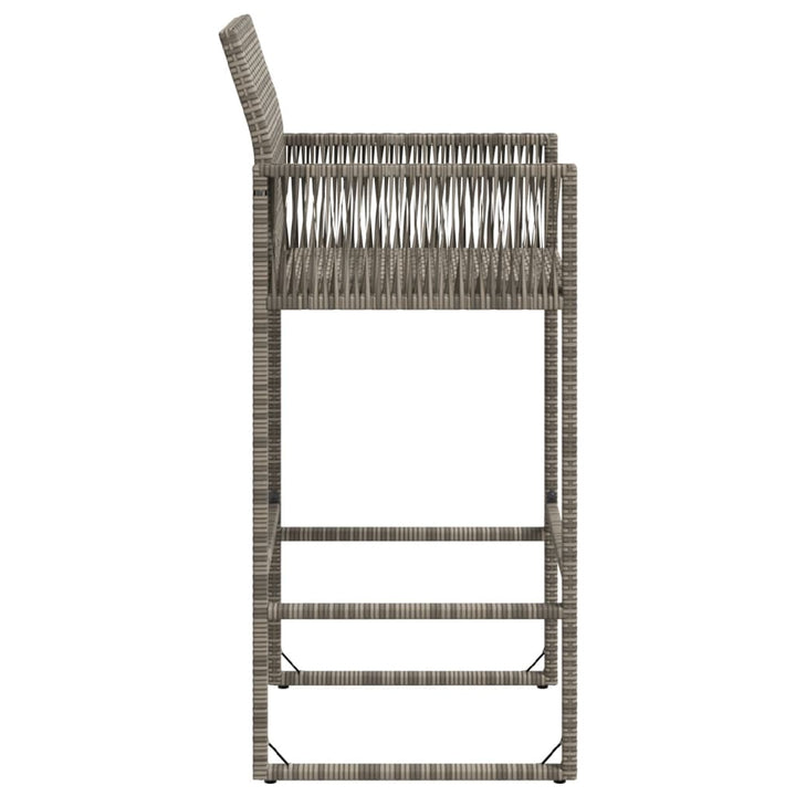 Garten-Barhocker 2 Stk. Poly Rattan