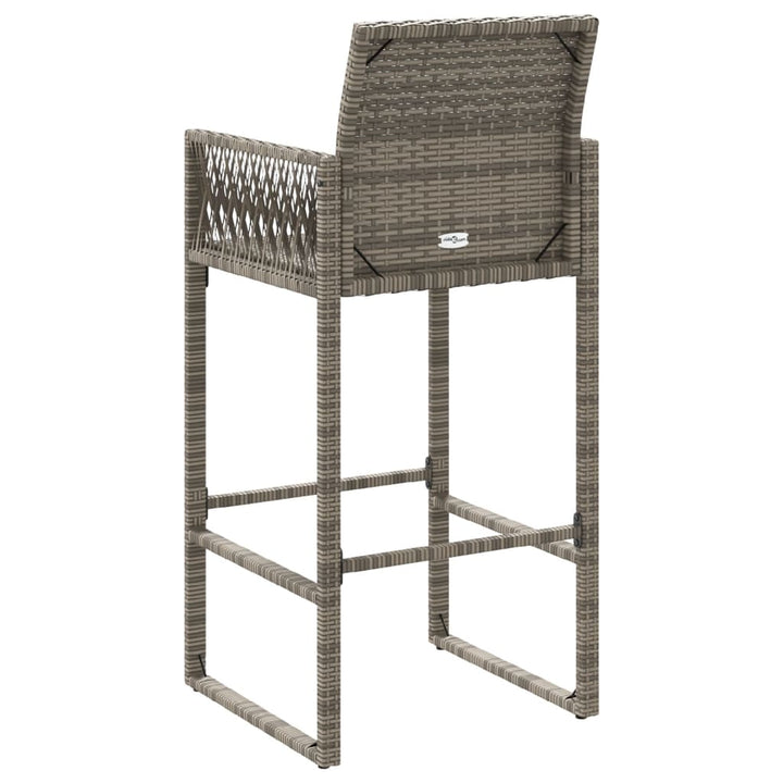 Garten-Barhocker 2 Stk. Poly Rattan