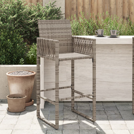 Garten-Barhocker 2 Stk. Poly Rattan