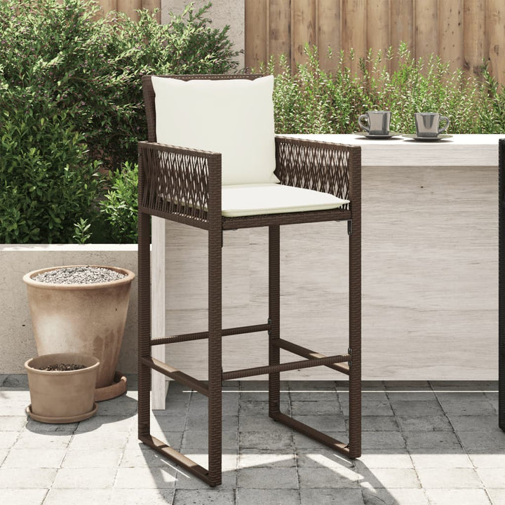 Garten-Barhocker 2 Stk. Poly Rattan