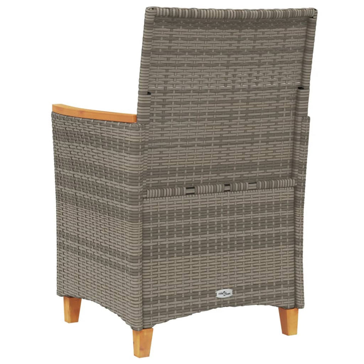 Gartenstühle Mit Kissen 2 Stk. Poly Rattan Massivholz