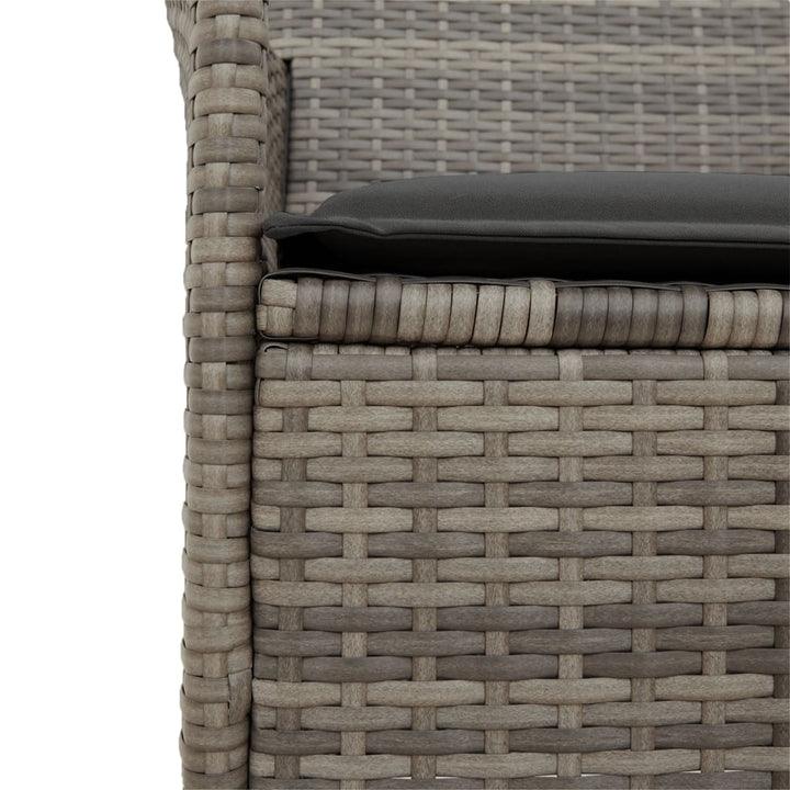 Gartenstühle Mit Kissen 2 Stk. Poly Rattan Massivholz