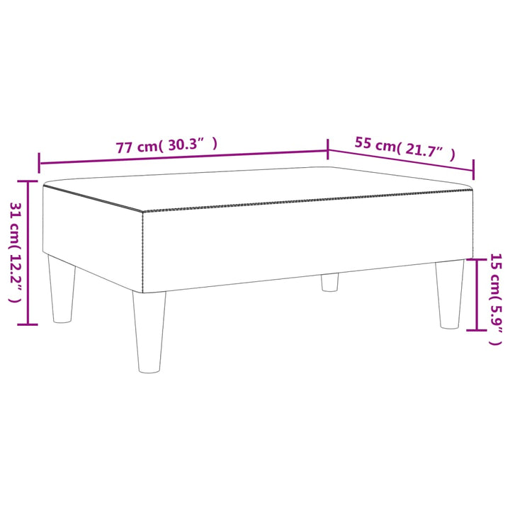 Fußhocker 77X55X31 Cm Stoff