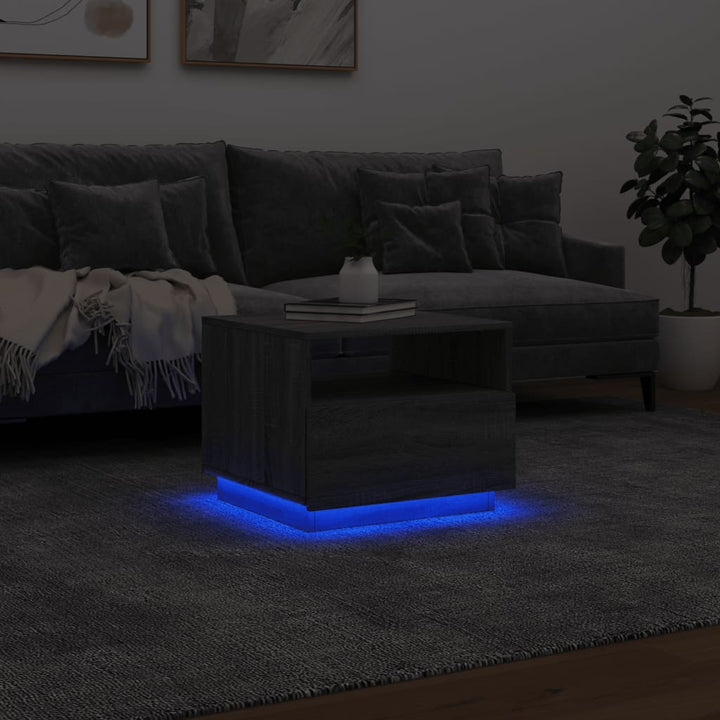 Couchtisch Mit Led-Leuchten 50X49X40 Cm