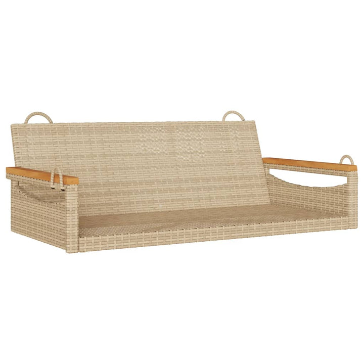 Hängebank Poly Rattan Beige