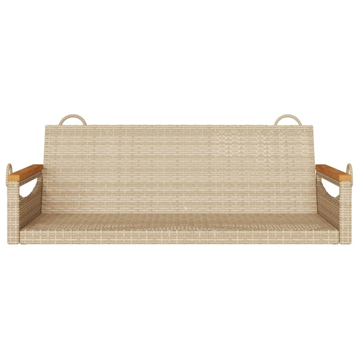 Hängebank Poly Rattan Beige