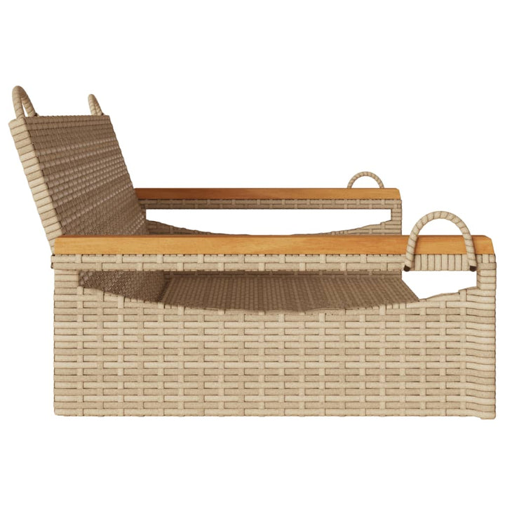 Hängebank Poly Rattan Beige