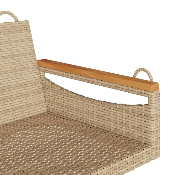 Hängebank Poly Rattan Beige