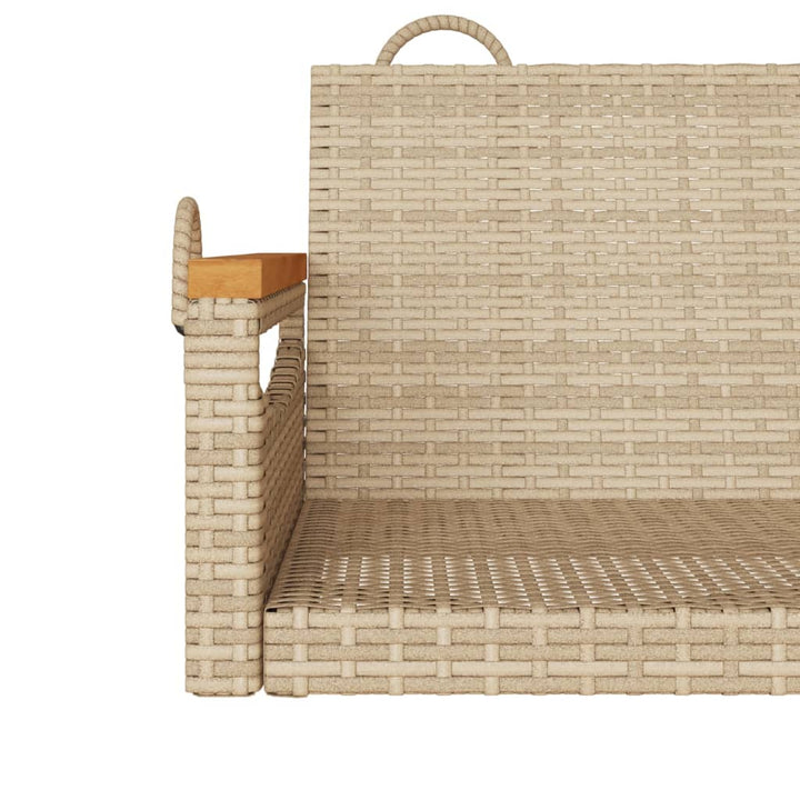 Hängebank Poly Rattan Beige