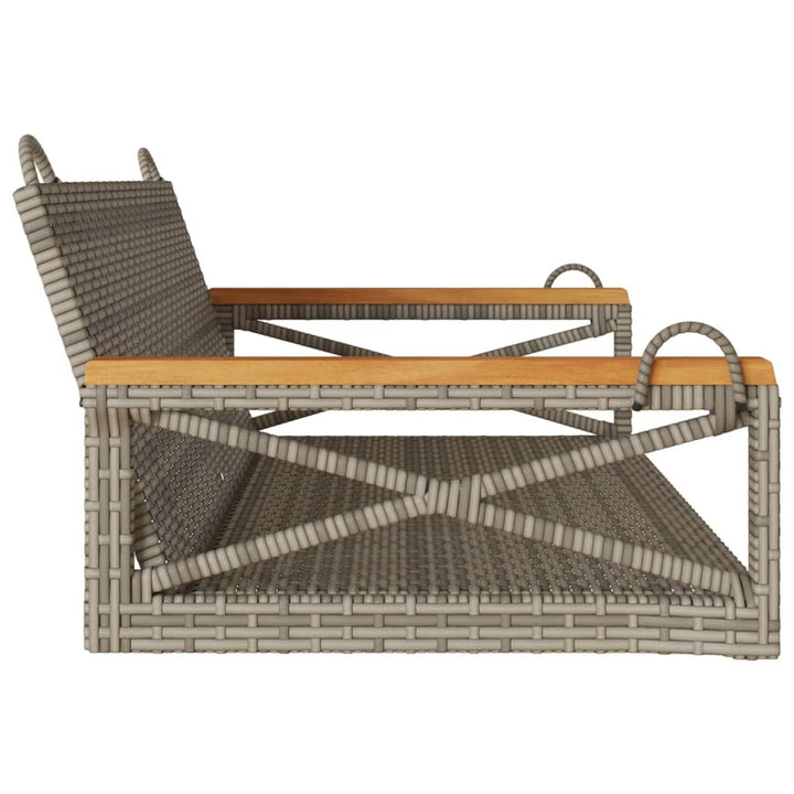 Hängebank 109X62X40 Cm Poly Rattan Grau