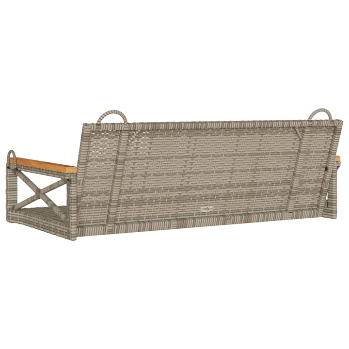 Hängebank 109X62X40 Cm Poly Rattan Grau