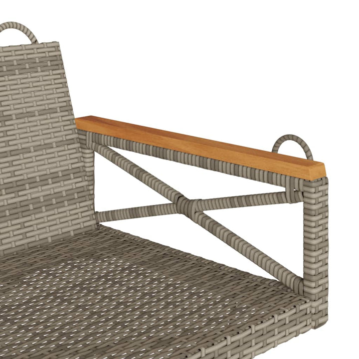 Hängebank 109X62X40 Cm Poly Rattan Grau