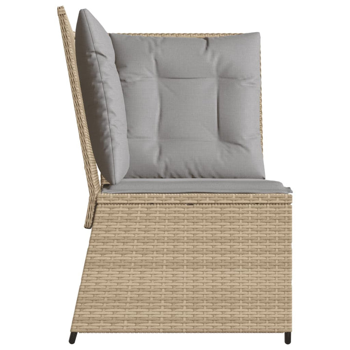 Garten- Mit Kissen Beige Poly Rattan Beige Und Grau