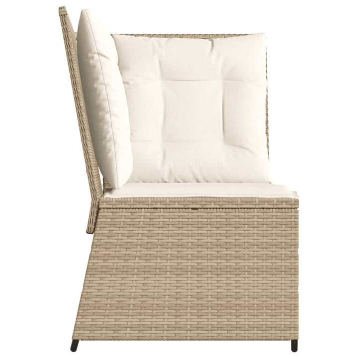 Garten- Mit Kissen Beige Poly Rattan Beige Und Creme