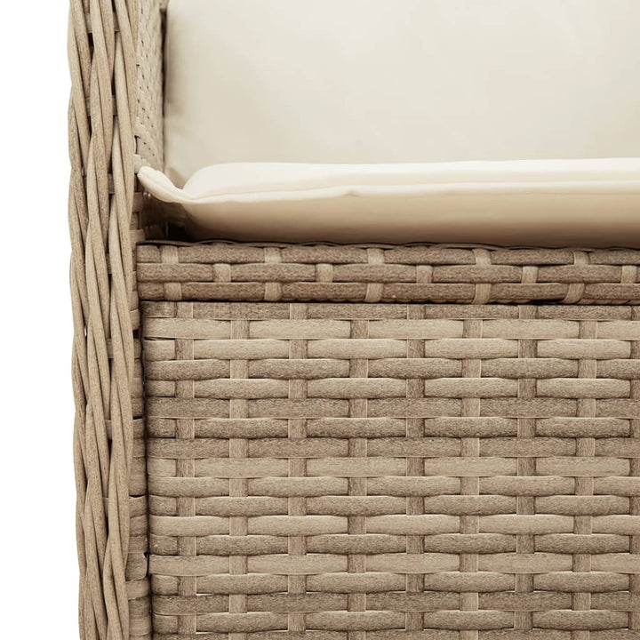 Garten- Mit Kissen Beige Poly Rattan Beige Und Creme