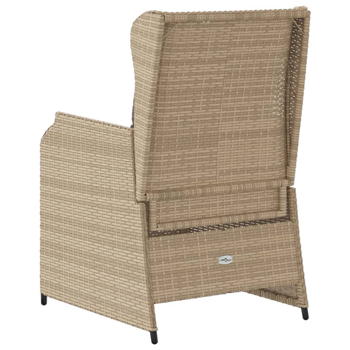 Garten Mit Kissen 2 Stk. Verstellbar Beige Poly Rattan Beige Und Grau