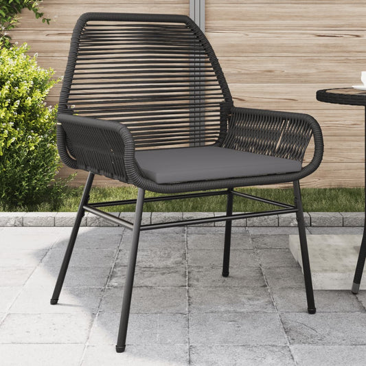 Gartenstühle 2 Stk. Mit Kissen Poly Rattan