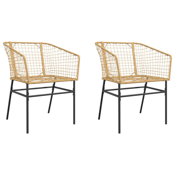 Gartenstühle 2 Stk. Poly Rattan