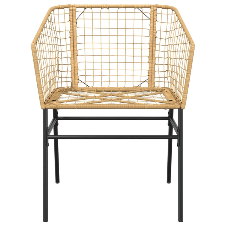 Gartenstühle 2 Stk. Poly Rattan