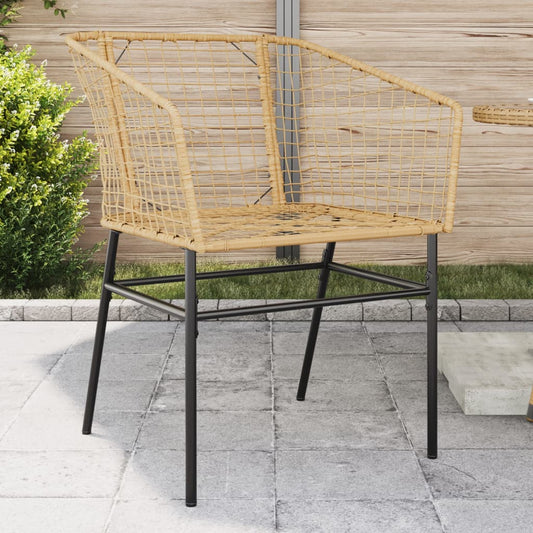 Gartenstühle 2 Stk. Poly Rattan