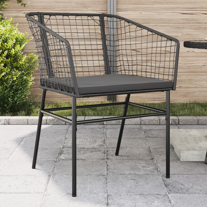 Gartenstühle 2 Stk. Poly Rattan