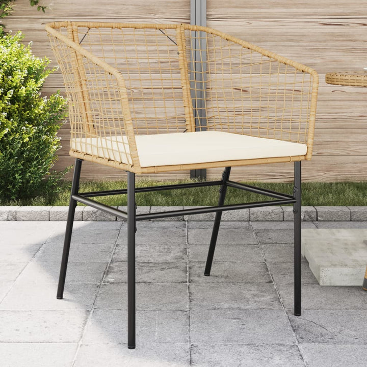 Gartenstühle 2 Stk. Poly Rattan