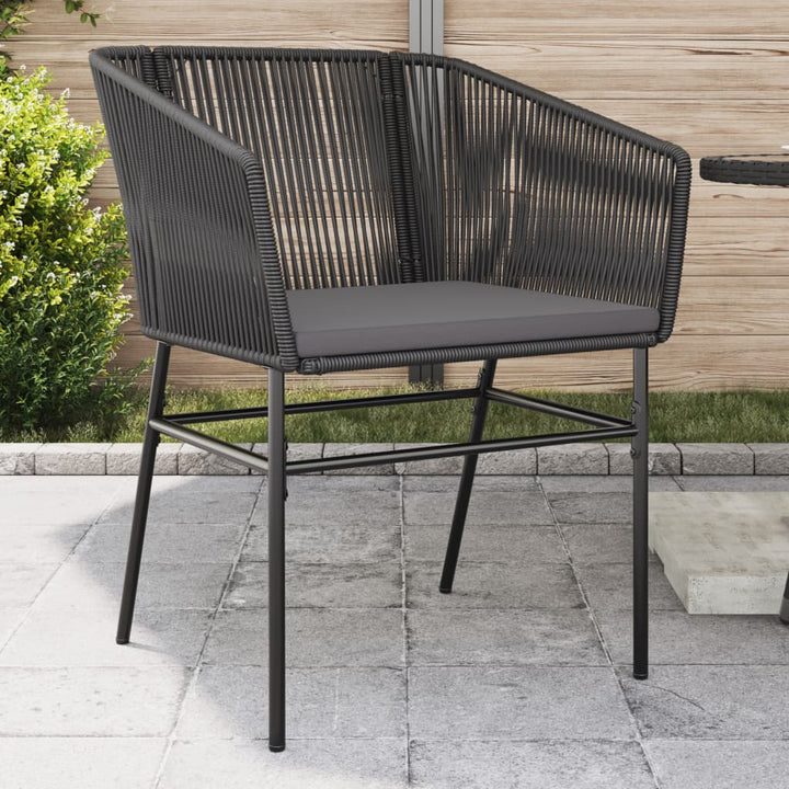 Gartenstühle 2 Stk. Mit Kissen Poly Rattan