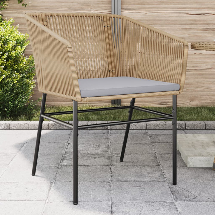 Gartenstühle 2 Stk. Mit Kissen Poly Rattan