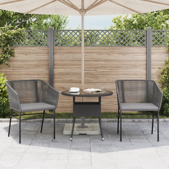 Gartenstühle 2 Stk. Mit Kissen Poly Rattan