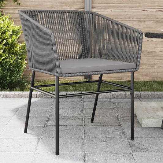 Gartenstühle 2 Stk. Mit Kissen Poly Rattan