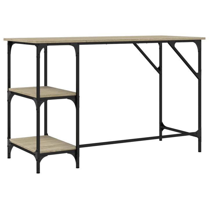 Schreibtisch Sonoma-Eiche 120X50X75 Cm Metall Holzwerkstoff